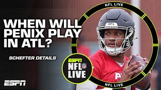 Adam Schefter When will Michael Penix Jr play will be asked SOONER than later  NFL Live [upl. by Ennayelsel]