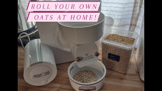 How to Roll Your Own Oats Oatmeal Flaked with Bosch Universal Plus Family Grain Mill Attachment [upl. by Eiderf548]