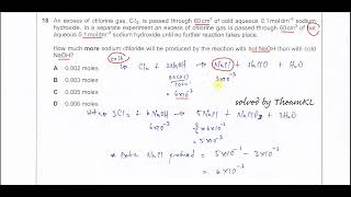 970112MJ16Q18 Cambridge International AS Level Chemistry 9701 MayJune 2016 Paper 12 Q18 [upl. by Edra]