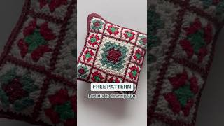 Christmas Crochet Pillow  FREE pattern [upl. by Leeanne]