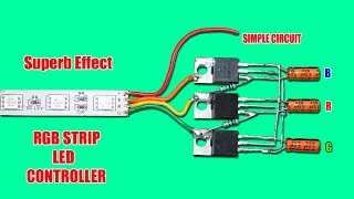 Superb Effect RGB Strip LED Controller Circuit [upl. by Chandos]