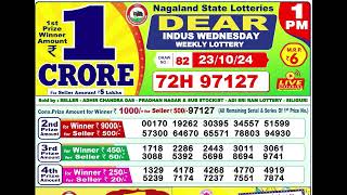 NAGALAND DEAR LOTTERY SAMBAD MORNING 1 PM RESULT TODAY 23102024 [upl. by Faulkner]