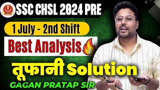 SSC CHSL 2024 ANALYSIS  1July 2nd Shift🔥CHSL Maths All 25 Questions By Gagan Pratap Sir ssc [upl. by Vitkun]