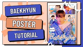 Baekhyun EXO 백현  Minimalist KPOP Poster Pinterest Aesthetic Wallpaper How to edit Comic in Canva [upl. by Nnodnarb]