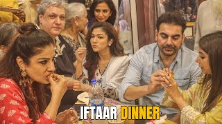 UNCUT  Sshura Khan Arbaaz Khan FIRST Iftar after Marriage Raveena Tandon Ridhima Pandit Join Them [upl. by Gaskill]