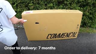 Commencal Clash jr 2021 unboxing assembly and first test runs [upl. by Thedric]