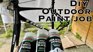 Spray paint bike restoration outdoor DIY [upl. by Assylla]