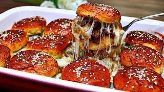 French Onion Beef Sliders Recipe  Cheesy Beef Sliders [upl. by Aeht481]