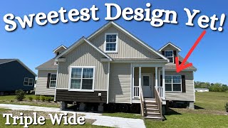 HUGE New Triple Wide MOBILE HOME w Sweetest Design Yet [upl. by Milewski103]