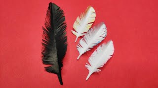 Make a Paper feather roomdecor papercrafts diypapercraft feathercraft diy diycrafts [upl. by Jake666]