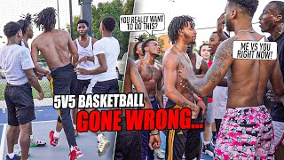 Trash Talker THREATENS To Shut Down The WHOLE PARK 5v5 Basketball [upl. by Nisa]