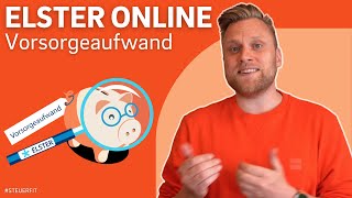 Anlage Vorsorgeaufwand in ELSTER online  ELSTER online Tutorial zur Steuererklärung 2022 [upl. by Graf]