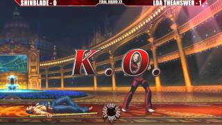 KOF13 Top 16 Shinblade vs LDA TheAnswer  FR XV  Road to Evo 2012 [upl. by Eniamret]