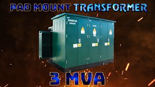 3 MVA Pad Mount Transformer  24940V amp 12470V Delta Primary 4160Y2400 Grounded Wye Secondary [upl. by Rehptsirhc]