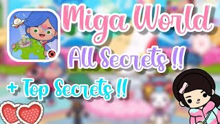 âœ¨ðŸ¤©ALL SECRETS IN MIGA WORLD  By Toca Animoto [upl. by Trill]