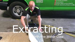 Water Extraction Using the Water Claw to Remove Water from Carpet [upl. by Tandi]