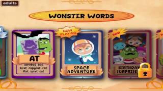 Space Adventure Phonics and Words Wonster Words Games For Kids And Toddlers by 77Sparxs S [upl. by Yeslrahc]