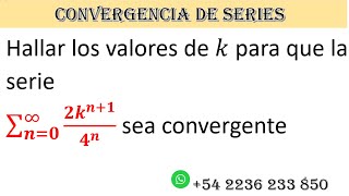 Convergencia de Series Problema de Aplicación [upl. by Ecnatsnoc]