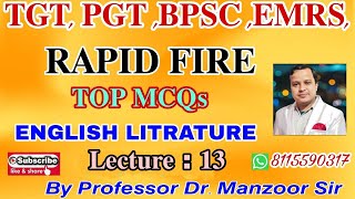 LIVE 13Rapid🔥MCQS Series English Literature amp Language Practice Class By Dr Manzoor Ahmad sir [upl. by Caterina]