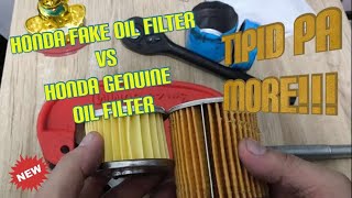 honda civic genuine oil filter 15400RAFT01 VS honda fake oil filter from shopee laz ebay aliexp [upl. by Nahs514]