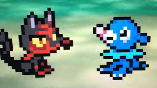 Alola Pokemon Battle RoyaleRowlet VS Litten VS Popplio [upl. by Strickler]