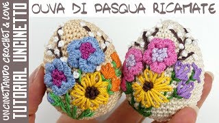 Tutorial Ricamare Uova di Pasqua Amigurumi 3 sub Eng y Esp [upl. by Girard]