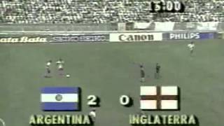 Argentina 2 vs 1 Inglaterra  Copa 1986 [upl. by Wahs871]