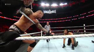 Roman Reigns vs Randy Orton amp Seth Rollins – 2on1 Handicap Match Raw March 9 2015 [upl. by Antrim]