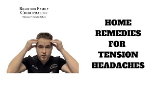 Tension and Cervicogenic Headaches  Home Remedies [upl. by Leiuqese]