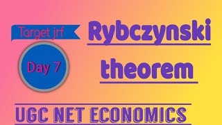 Rybczynski theorem ugc net economicstheory of international trade [upl. by Anedal]