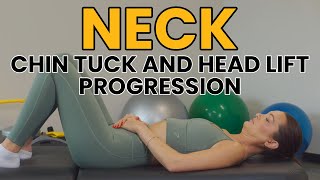 Neck Chin tuck and head lift progression [upl. by Wesla]