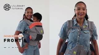 LÍLLÉbaby CarryOn Airflow DLX Tutorial  Front Back Carry Position [upl. by Swec]