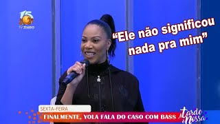 Yola Araujo fala pela primeira vez em Televisão sobre o caso do Bass com a sua nova namorada [upl. by Anialem]