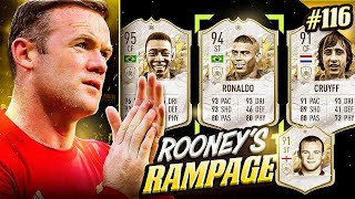 THE GREATEST MID ICON PLAYER PICK YOULL EVER SEE ROONEYS RAMPAGE 116 FIFA 22 [upl. by Susejedairam]