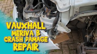 How to remove a Wing and headlight and Front Bumper on a Vauxhall Meriva B Cat N Crash Damage [upl. by Eerol]