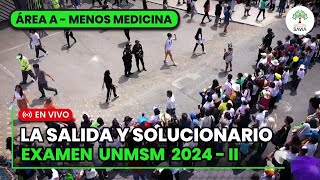 🔴 SOLUCIONARIO Examen de Admisión UNMSM 2024  II​ 🌳 Área A  Menos Medicina Humana  LA SALIDA🔥 [upl. by Amerd]