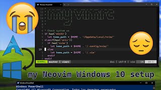 Usando Neovim en Windows 10 porque no me queda otra [upl. by Yerak744]