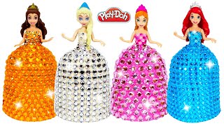 DIY How to Make Super Sparkle Dresses for Princess Miniature Dolls [upl. by Nimar]