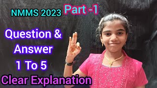 NMMS 2023 MAT Qno1 to 5 Question and Answer Explanation in Tamil [upl. by Upshaw]