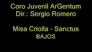 MISA CRIOLLA  4 SANCTUS BAJOS [upl. by Raji]