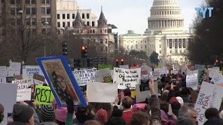 Trumps Muslim Ban Sparks Massive March on White House US Capitol [upl. by Turpin627]