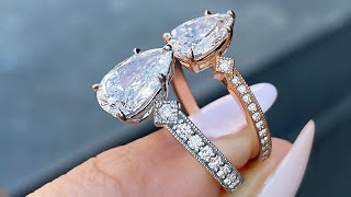 VintageInspired Pear Diamond Engagement Ring  Charleen  Two Ways [upl. by Mcbride917]