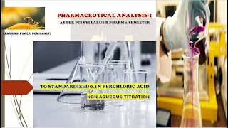 Preparation And Standardization Of 01N Perchloric Acid Pharmaceutical AnalysisI [upl. by Celeste508]