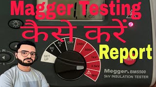 Cable Ka Meger Kaise kare  Megger Report Kaise Banaye  Megger testing electrical megger cable [upl. by Beatrice]