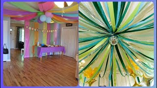 💜 Ideas Creativas Para Decorar el Techo con Papel Crepé  Decoración para Cumpleaños [upl. by Javier]