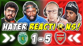 ARSENAL RIVALS amp HATERS GUTTED 🤣 REACTION TO SPORTING CP 15 ARSENAL  CHAMPIONS LEAGUE [upl. by Nov69]