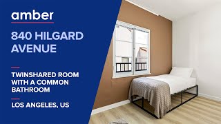 Room Tour  840 Hilgard Avenue Los Angeles  Student Housing in USA  amber [upl. by Anaujnas779]