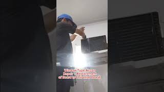 Window Type Aircon Repair Replacement of Board to Universal Board [upl. by Naahsar]