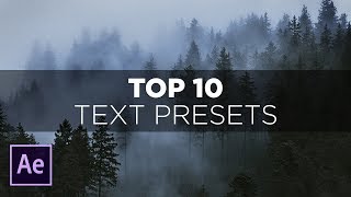 Top 10 Text Presets in After Effects [upl. by Euqinorev]