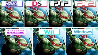 TMNT 2007 GBA vs DS vs PSP vs PS2 vs GameCube vs Wii vs PC Graphics Comparison [upl. by Iatnohs]